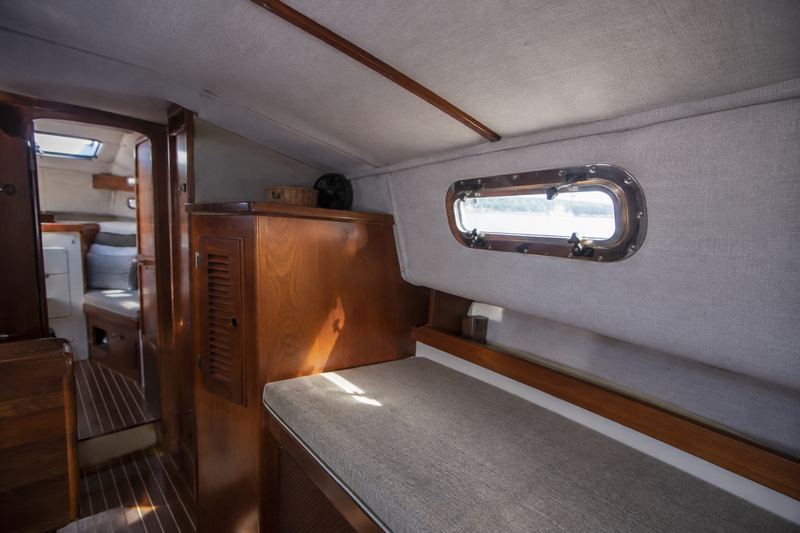 Cabin with a smooth vinyl headliner