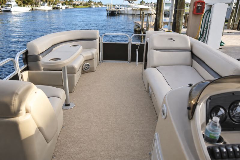 24 ft pontoon, new snap-in sand carpet