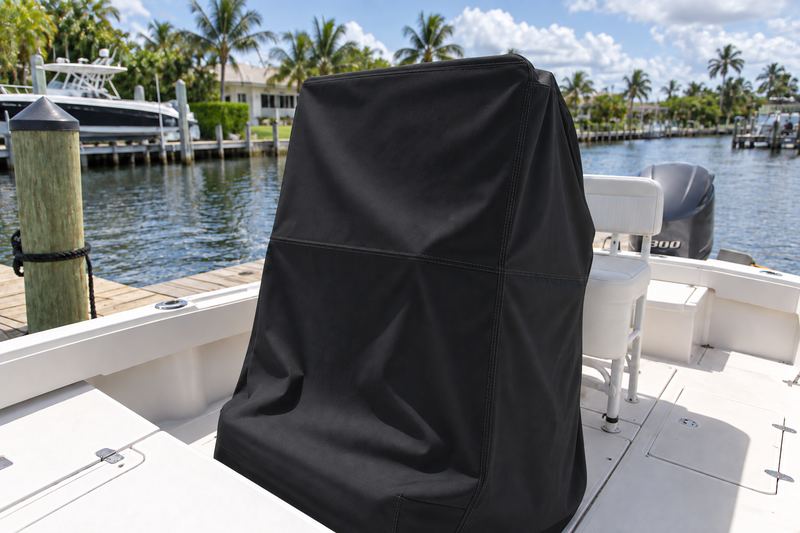 24 ft bay boat, new black console cover