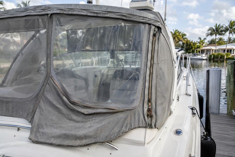 34 ft express cruiser, worn cover