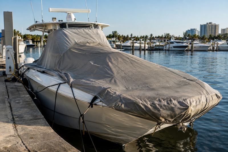 40 ft center console, worn cover