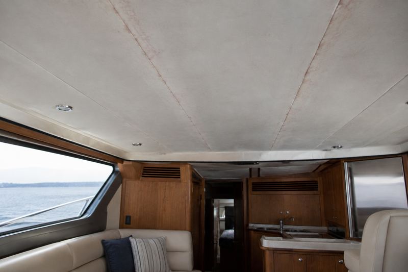 48 ft motor yacht, worn headliner