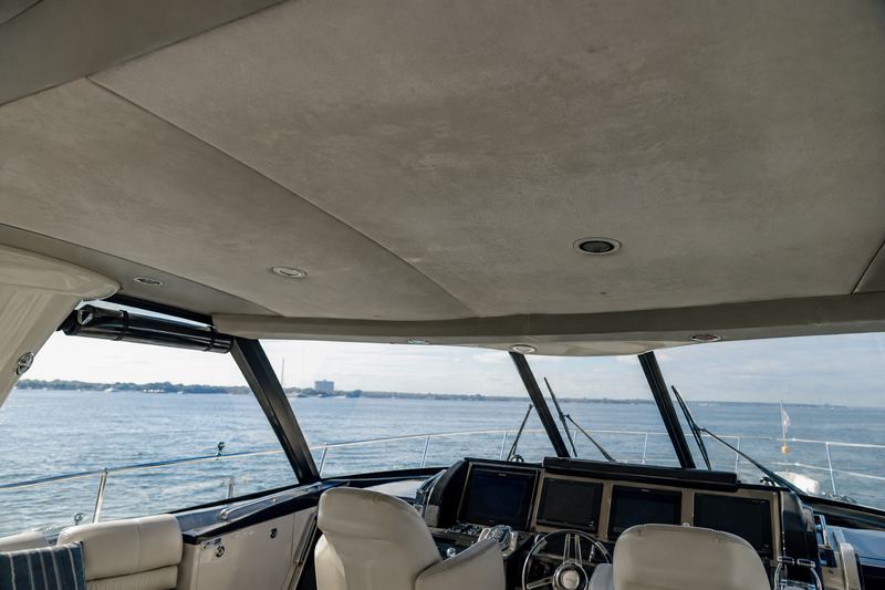 55 ft yacht, worn headliner