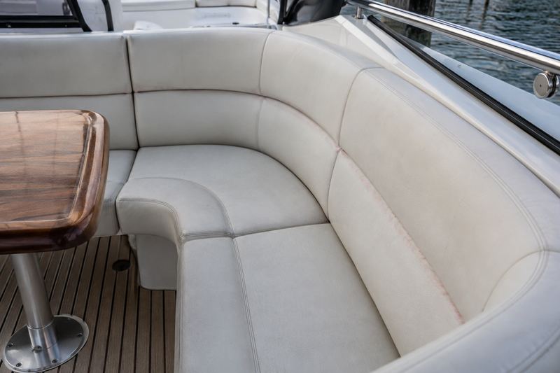 42 ft express cruiser, worn salon upholstery