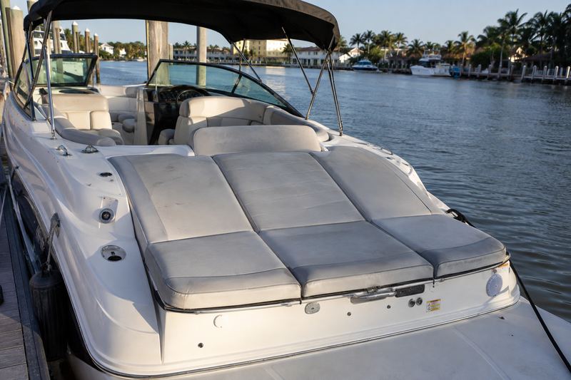 28 ft bowrider, worn sunpad