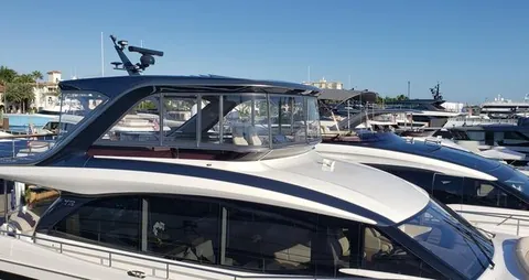 EZ2CY EZ2CY, Framed acrylic panels on a sport yacht, maker photo