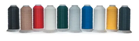 Gore Tenara spools, Ten spools of colored Tenara thread, maker photo